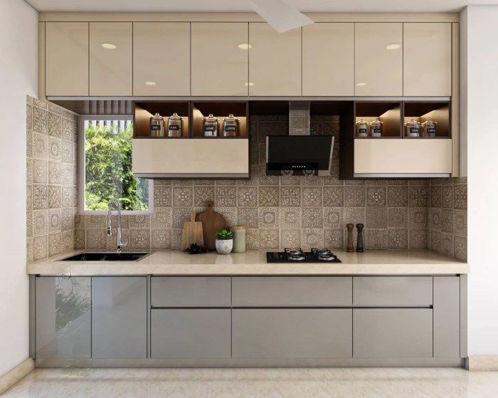 Low Maintenance Contemporary Style Compact Sized Kitchen Design | Livspace