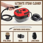 2500W Handheld Steam Cleaner with 3 Brush Heads for Home, Kitchen ...